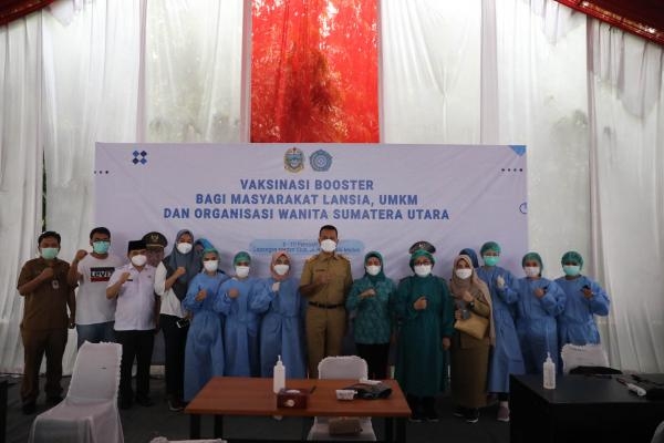 Omicron Meluas, Pemprov dan TP PKK Sumut Gandeng Grab Gelar Vaksinasi Booster Targetkan 6.000 Warga